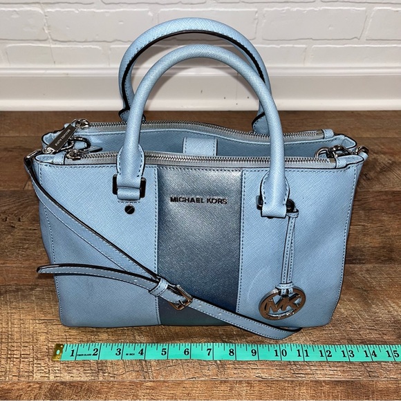 Michael Kors Sutton Powder Blue Satchel - Picture 8 of 16